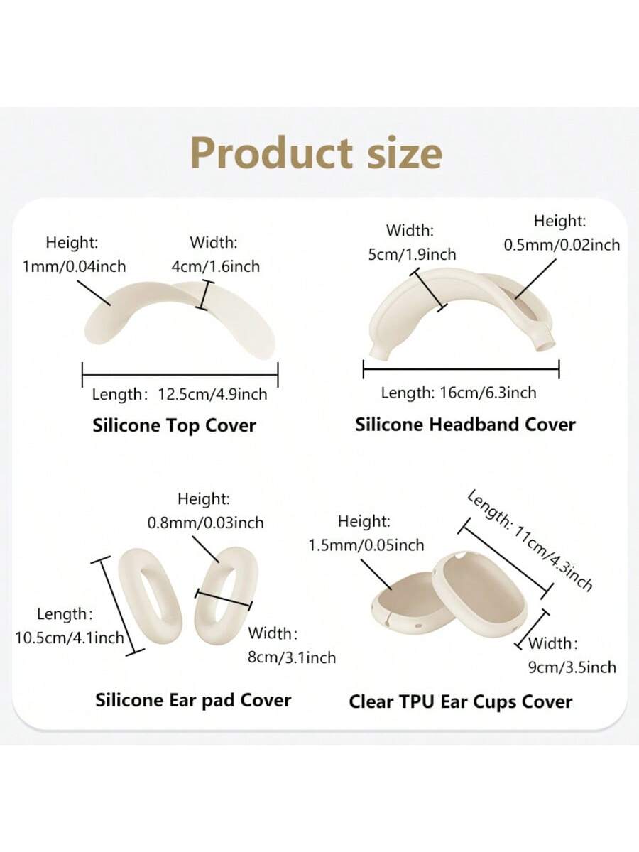 Max Silicone Protective Case (Multiple Colors Available)- Sweat-Proof Design Headphone Protective Cover
