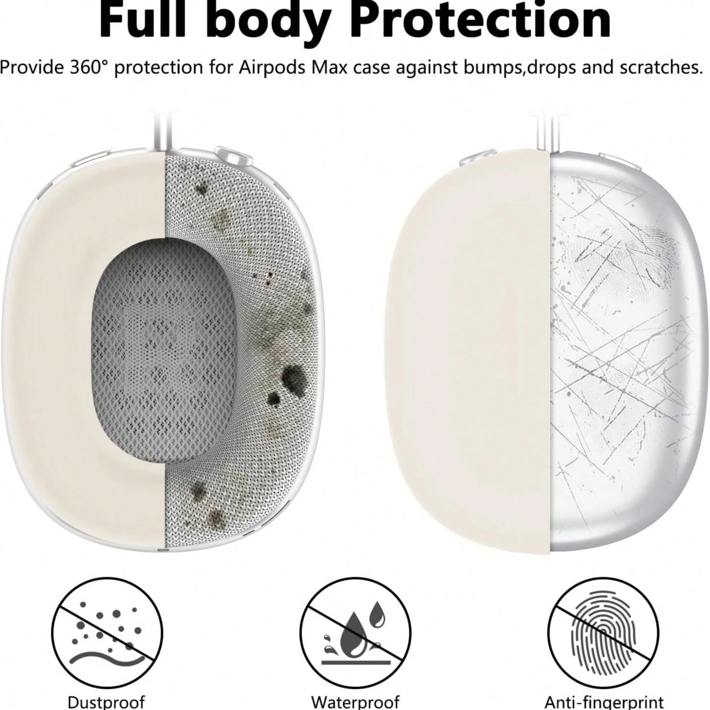 Max Silicone Protective Case (Multiple Colors Available)- Sweat-Proof Design Headphone Protective Cover