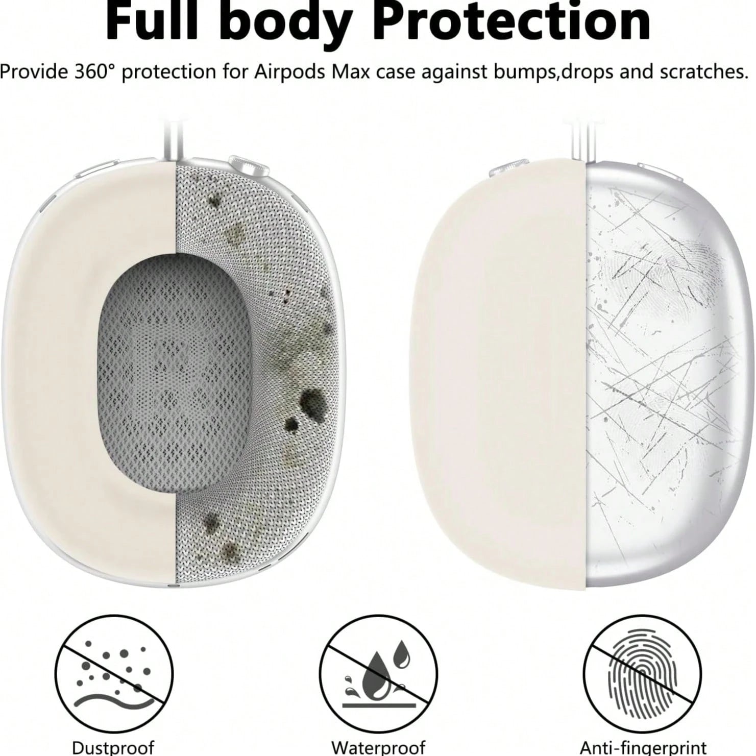 Max Silicone Protective Case (Multiple Colors Available)- Sweat-Proof Design Headphone Protective Cover