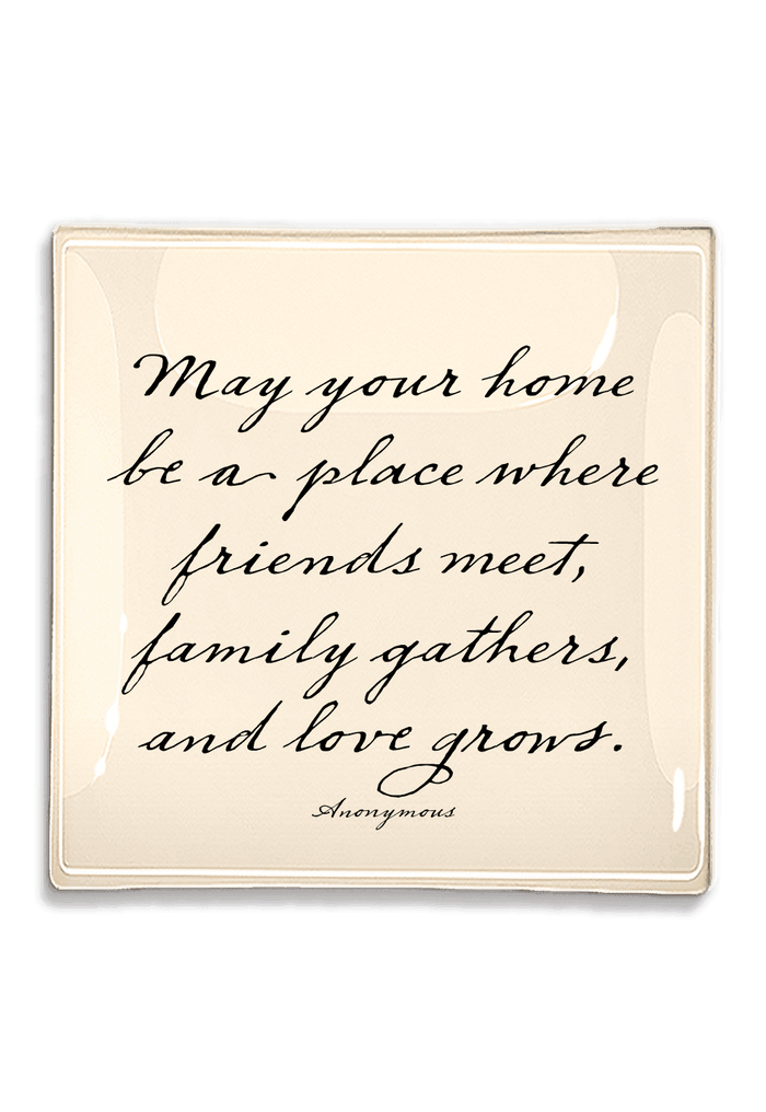May Your Home Be A Place Decoupage Glass Tray - Ben's Garden