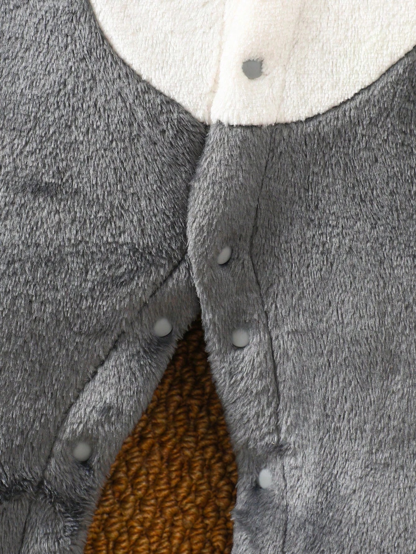 Men's And Women's Baby Autumn/Winter Fluffy Cartoon Penguin Embroidered Hooded Long Sleeve Baby Bodysuit