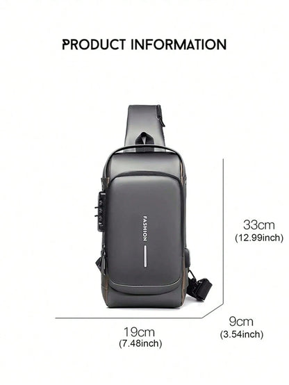 Men's Bags Shoulder Messenger Bag Multifunctional Sports Diagonal Hanging Chest Backpack USB College Bag Summer Fall Christmas Scream Men Bag Belt Bag Travel Bag Sling Bag Winter Christmas Gifts Bum B