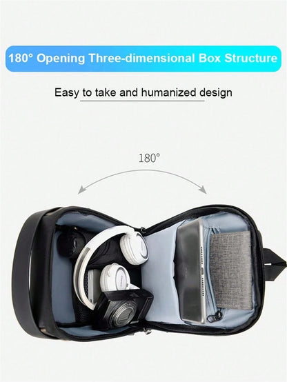 Men's Bags Shoulder Messenger Bag Multifunctional Sports Diagonal Hanging Chest Backpack USB College Bag Summer Fall Christmas Scream Men Bag Belt Bag Travel Bag Sling Bag Winter Christmas Gifts Bum B