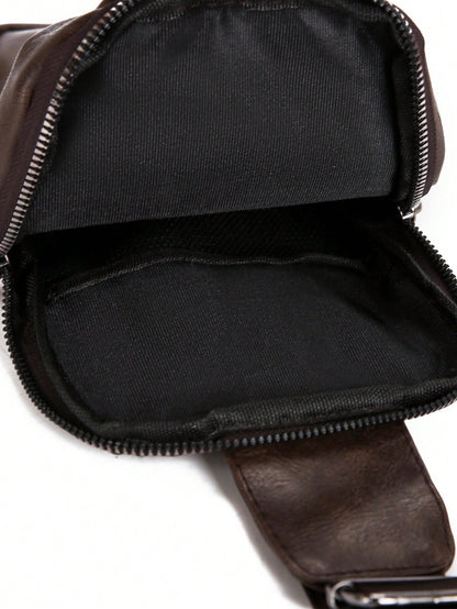Men's Chest Bag Valentine's Day Style Men's Shoulder Bag Waterproof Fabric, No Burden On The Upper Body, Suitable For Campus Outdoor And Street