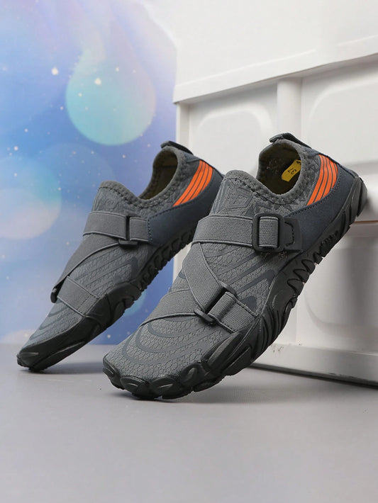 Men's Grey Water Shoes For Swimming, Beach, Pool, Surfing, Diving, And Walking, Quick-Dry And Barefoot Design