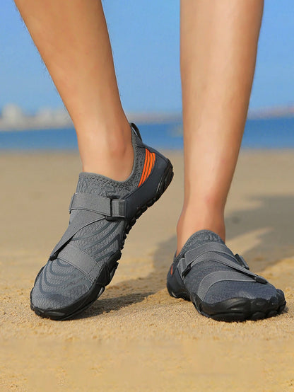 Men's Grey Water Shoes For Swimming, Beach, Pool, Surfing, Diving, And Walking, Quick-Dry And Barefoot Design