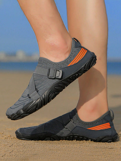 Men's Grey Water Shoes For Swimming, Beach, Pool, Surfing, Diving, And Walking, Quick-Dry And Barefoot Design