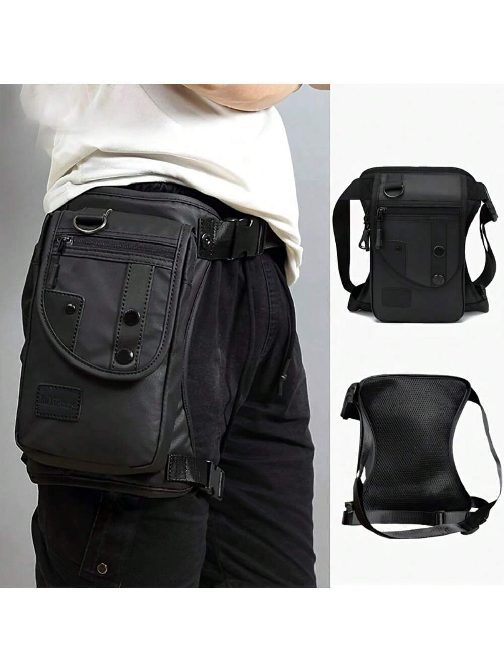 Men's Oxford Cloth Thigh Bag, Fashionable Hip Bag, Waist Bag, Thigh Bag, Hip Bag, Multi-Functional Cycling Men's One Shoulder Crossbody Bag, Hiking Travel, Student Autumn Travel, Christmas, Winter Gif
