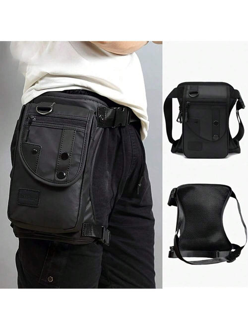 Men's Oxford Cloth Thigh Bag, Fashionable Hip Bag, Waist Bag, Thigh Bag, Hip Bag, Multi-Functional Cycling Men's One Shoulder Crossbody Bag, Hiking Travel, Student Autumn Travel, Christmas, Winter Gif