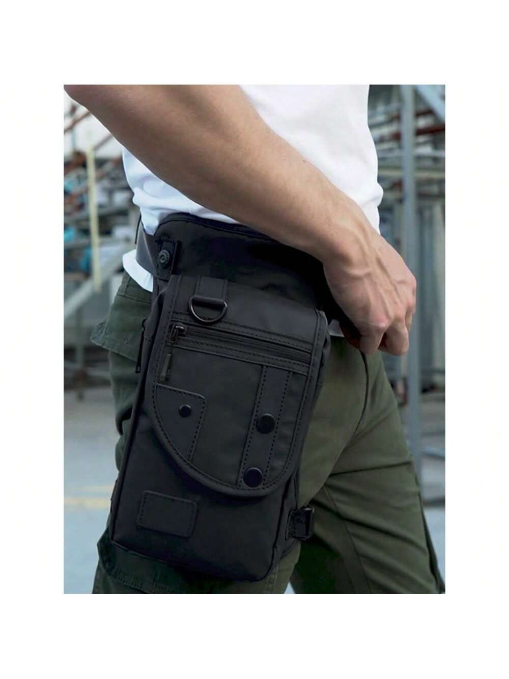 Men's Oxford Cloth Thigh Bag, Fashionable Hip Bag, Waist Bag, Thigh Bag, Hip Bag, Multi-Functional Cycling Men's One Shoulder Crossbody Bag, Hiking Travel, Student Autumn Travel, Christmas, Winter Gif