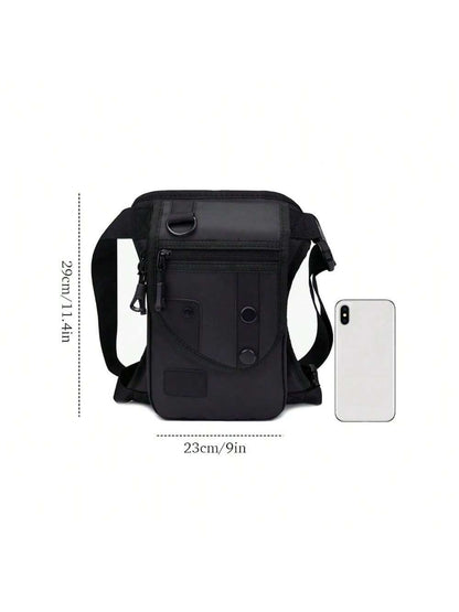 Men's Oxford Cloth Thigh Bag, Fashionable Hip Bag, Waist Bag, Thigh Bag, Hip Bag, Multi-Functional Cycling Men's One Shoulder Crossbody Bag, Hiking Travel, Student Autumn Travel, Christmas, Winter Gif