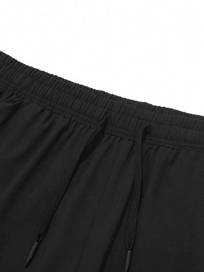 Men's Plus Size Fitness Exercise Vacation 2-In-1 Shorts, Thin Outdoor Running Marathon Training Gym Sports