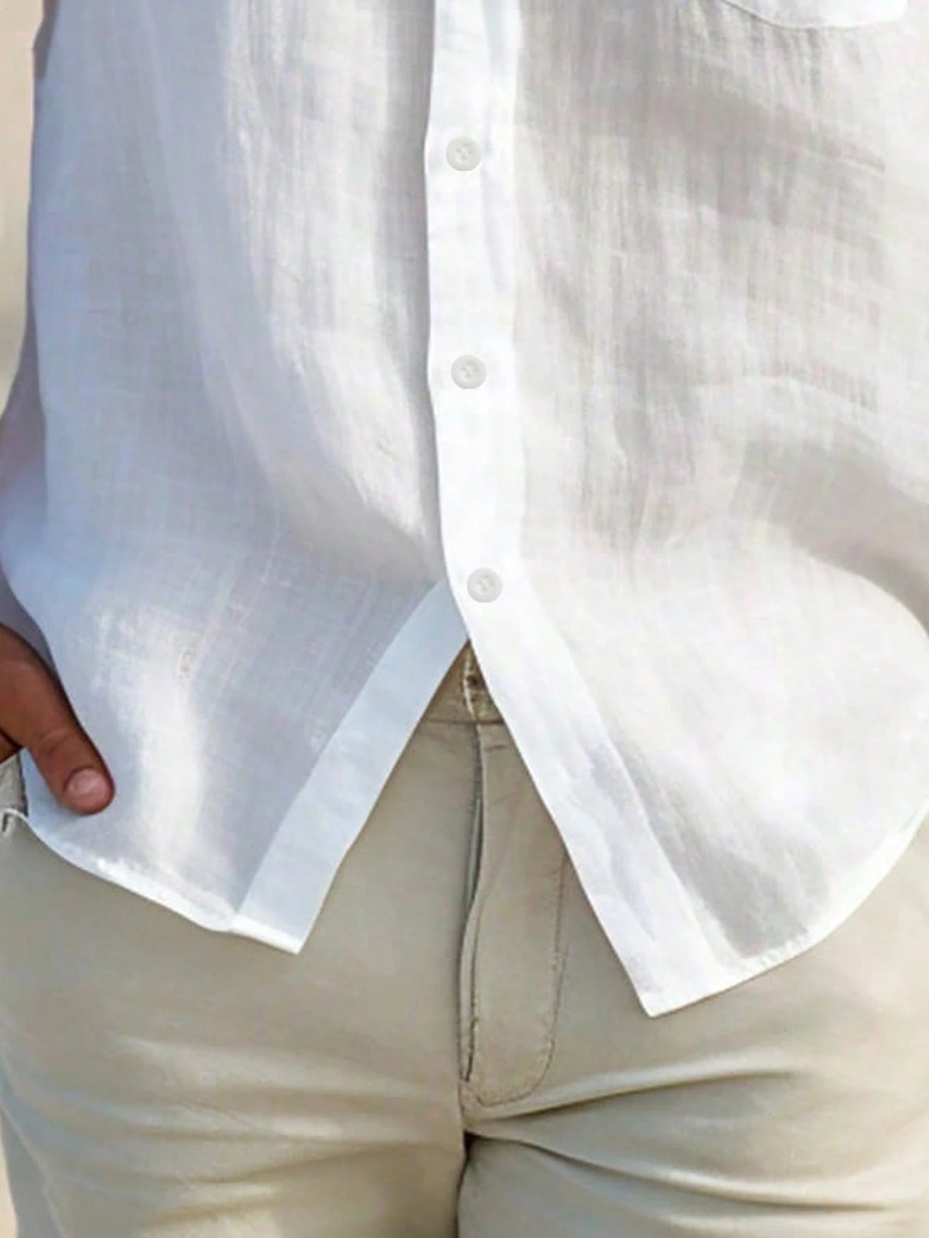 Men's Solid Color Casual Shirt, Short Sleeve Shacket, White Fashion Shirt, Hawaiian Resort Beach Shirt, Effortless Style