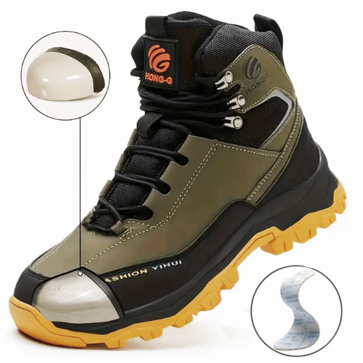 Men's Steel Toe Shoes Waterproof Soft Durable Work Boots Indestructible Comfortable Work Boots Anti-Slip Work Shoes Women's Work Shoes