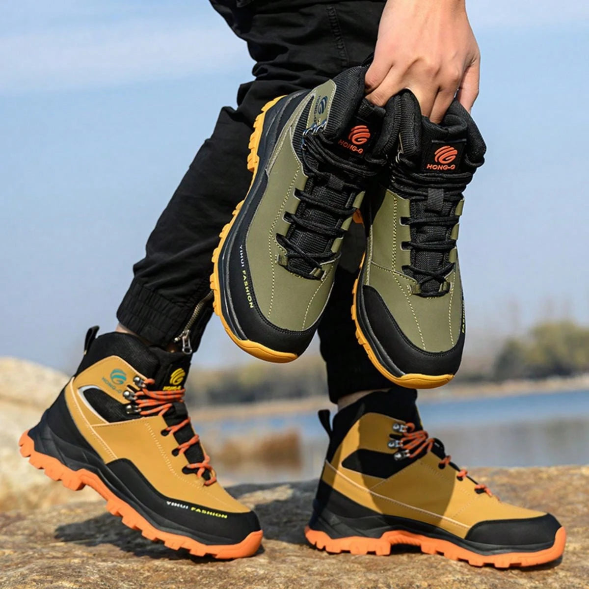Men's Steel Toe Shoes Waterproof Soft Durable Work Boots Indestructible Comfortable Work Boots Anti-Slip Work Shoes Women's Work Shoes