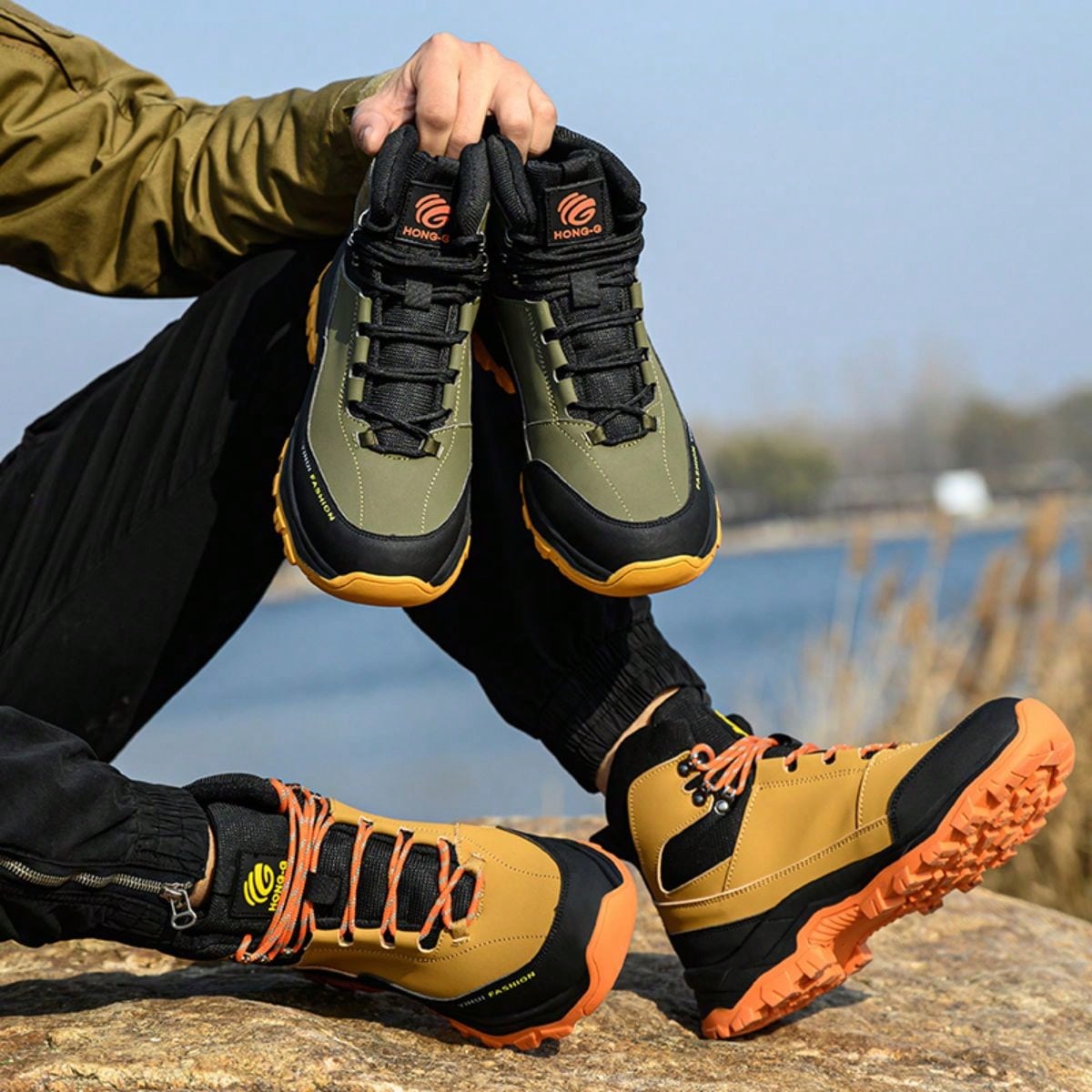 Men's Steel Toe Shoes Waterproof Soft Durable Work Boots Indestructible Comfortable Work Boots Anti-Slip Work Shoes Women's Work Shoes