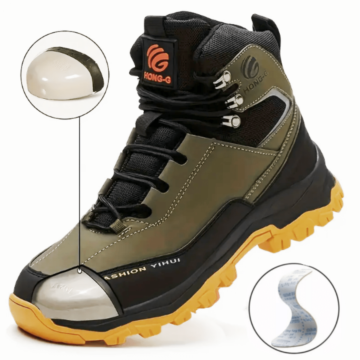 Men's Steel Toe Shoes Waterproof Soft Durable Work Boots Indestructible Comfortable Work Boots Anti-Slip Work Shoes Women's Work Shoes