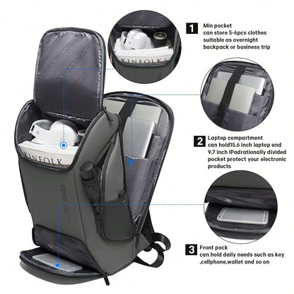 Men' S Work Backpack, Stylish Travel Shoulder Bag, 3Dmolded High-Tech Backpack, Business Laptop Bagcompatible With Up To A 17.3-Inch Laptop, Premiumquality, Perfect Christmas Or Birthday Gift
