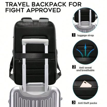 Men' S Work Backpack, Stylish Travel Shoulder Bag, 3Dmolded High-Tech Backpack, Business Laptop Bagcompatible With Up To A 17.3-Inch Laptop, Premiumquality, Perfect Christmas Or Birthday Gift
