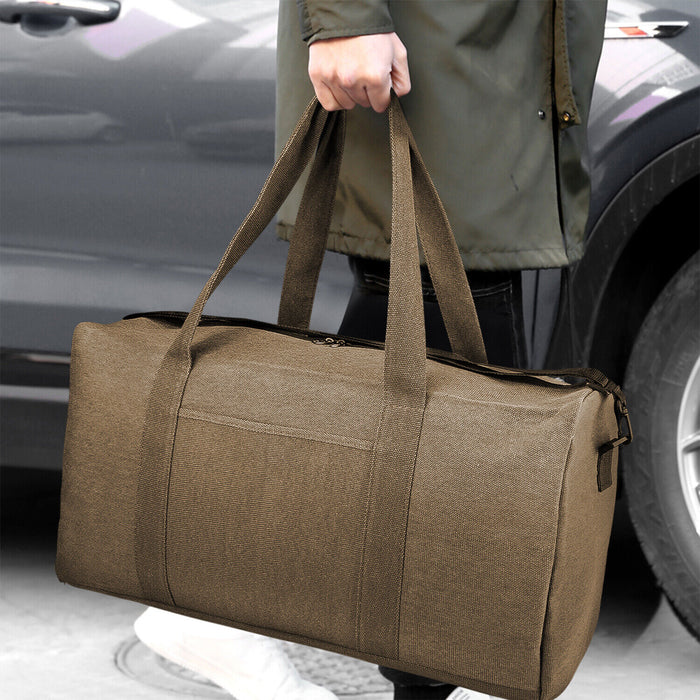 Men's Canvas Carry On Weekend Travel Luggage Duffel Bag
