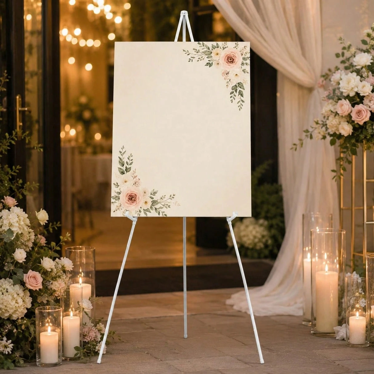 Metal Tripod Easel Stand, Foldable Adjustable Height Display Stand, Portable Floor Easel For Canvas Painting, Poster, Photo Frame, Sign Holder, Ideal For Home Art Creation & Daily Display