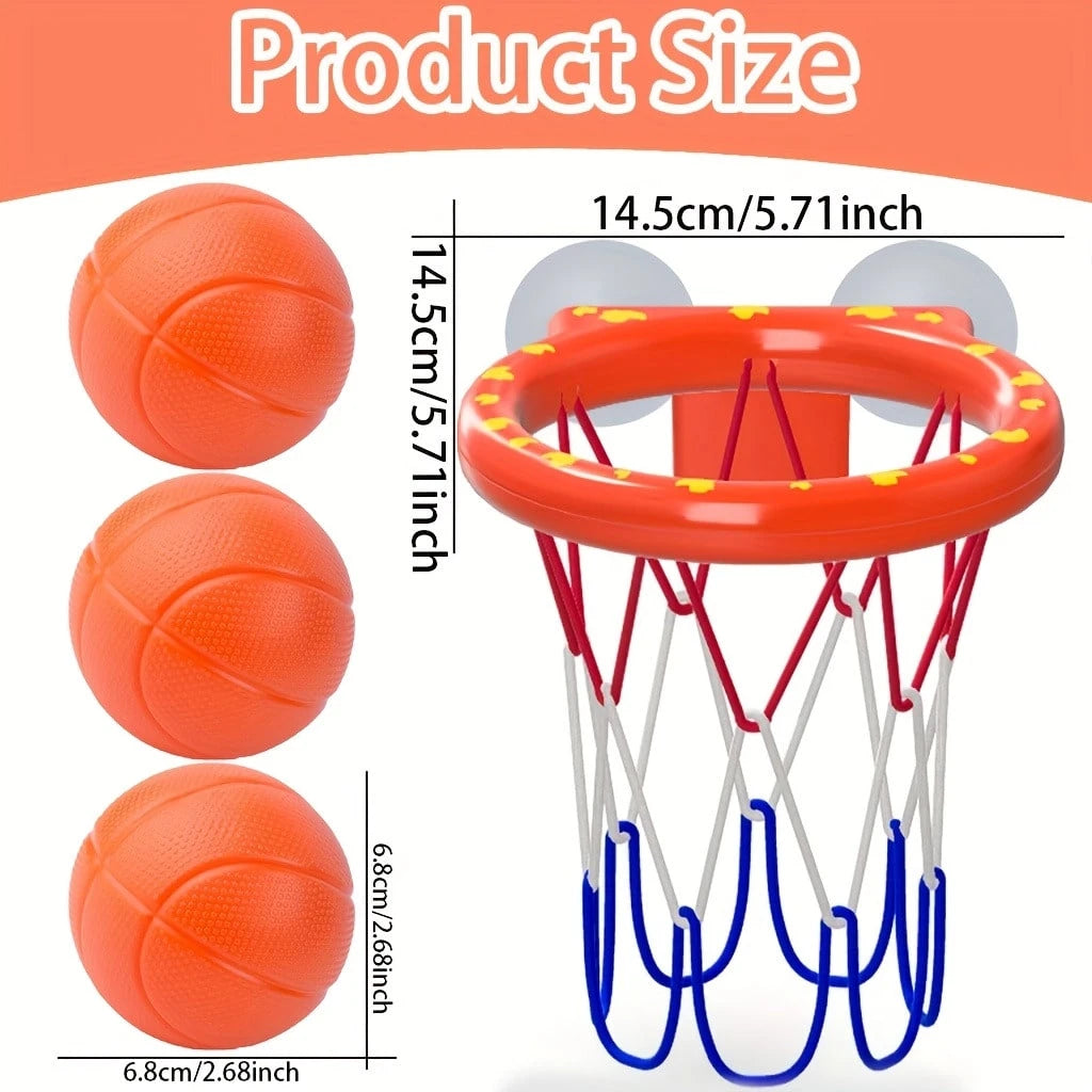 Mini Basketball Hoop For Kids Bath Tub, Fun Children's Bathing Toy, Holiday Gift For Little Kids