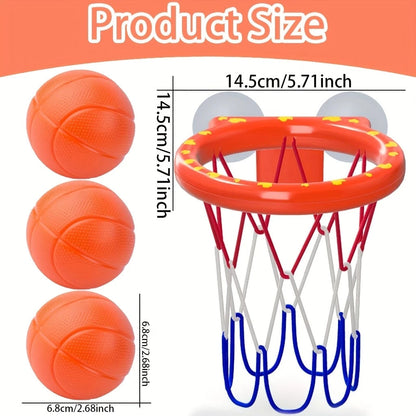 Mini Basketball Hoop For Kids Bath Tub, Fun Children's Bathing Toy, Holiday Gift For Little Kids