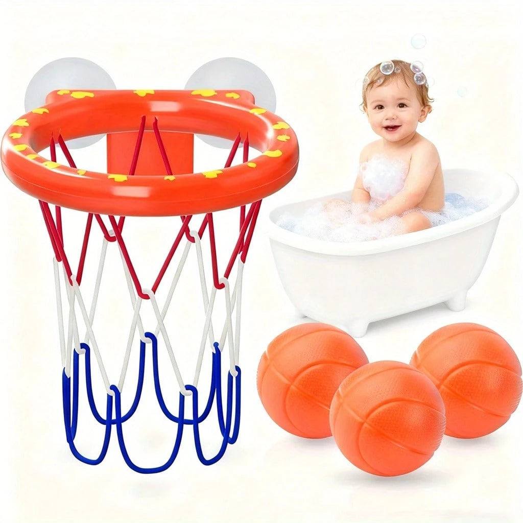 Mini Basketball Hoop For Kids Bath Tub, Fun Children's Bathing Toy, Holiday Gift For Little Kids