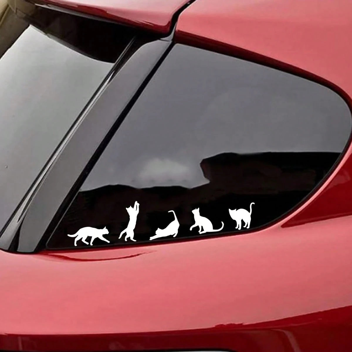 Mini Cat Sticker Set Of 5- Funny Kitten Sticker Sticker Car, 5pcs/Set Kitten Stickers, Kitten Decoration Stickers In Various Postures