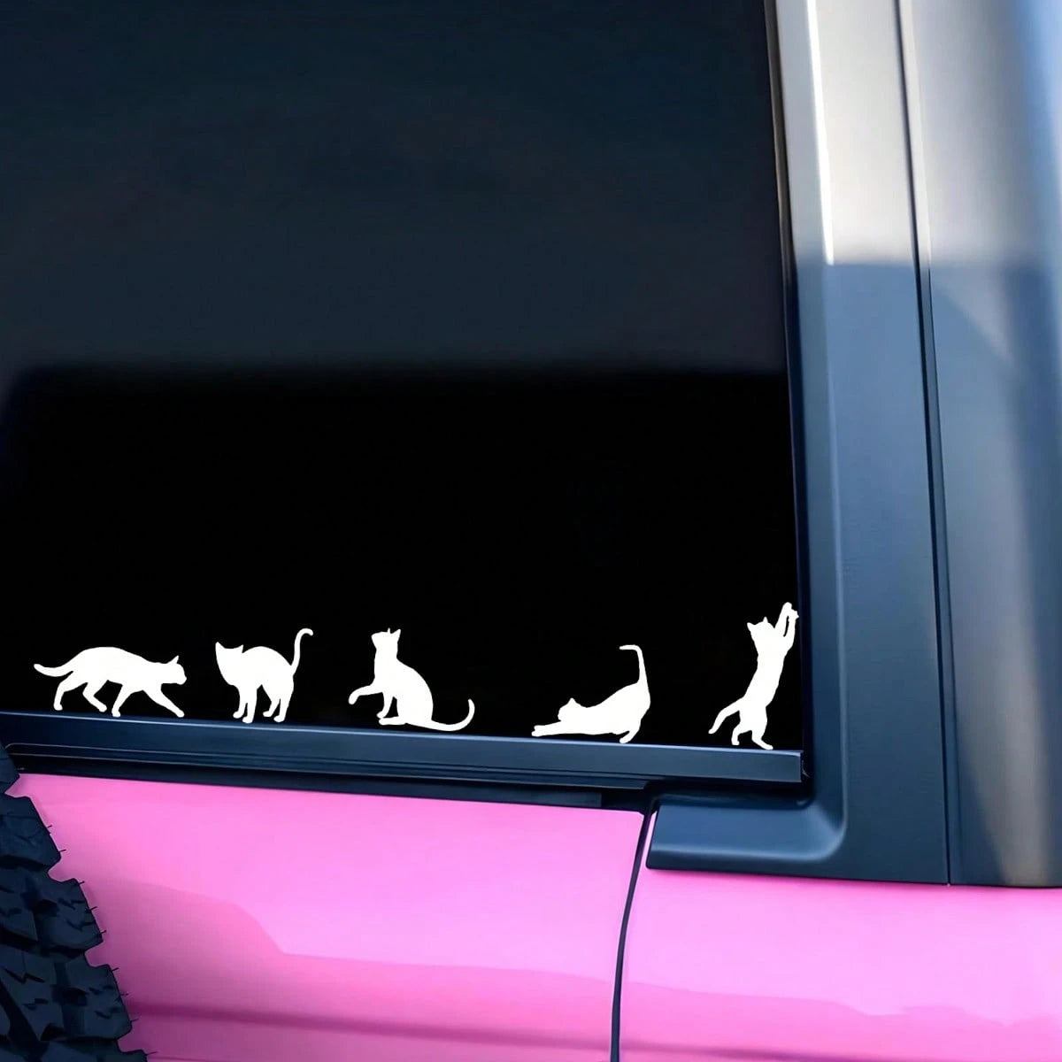 Mini Cat Sticker Set Of 5- Funny Kitten Sticker Sticker Car, 5pcs/Set Kitten Stickers, Kitten Decoration Stickers In Various Postures