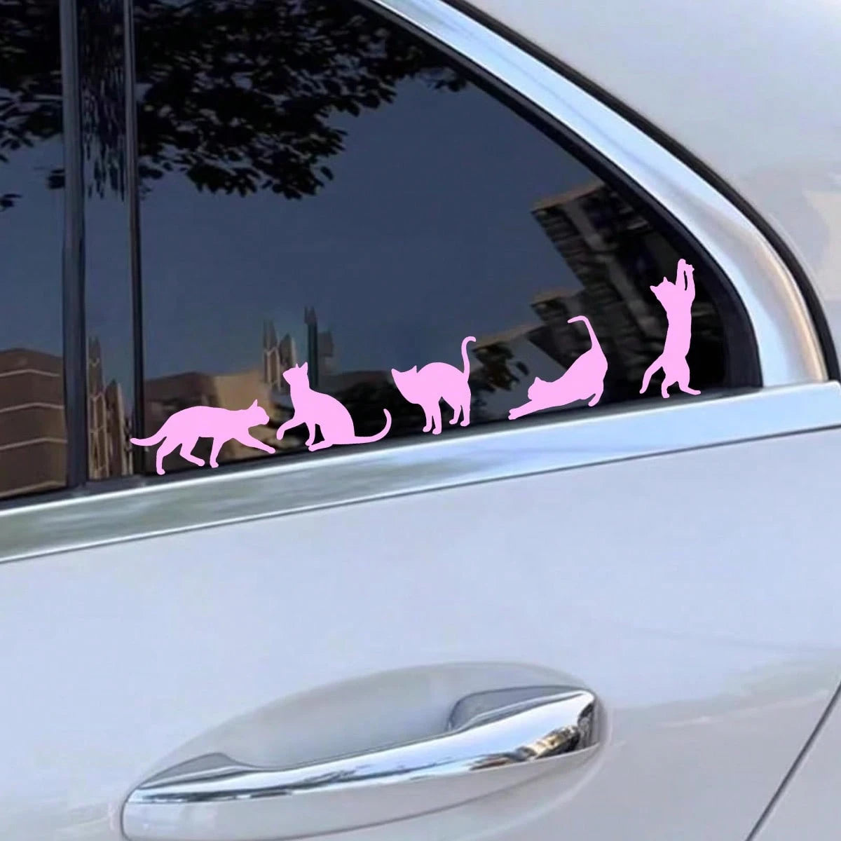 Mini Cat Sticker Set Of 5- Funny Kitten Sticker Sticker Car, 5pcs/Set Kitten Stickers, Kitten Decoration Stickers In Various Postures