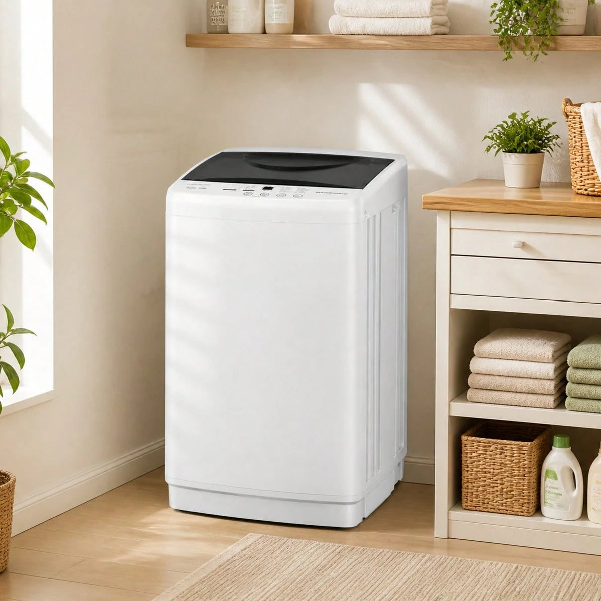 Mini Compact Washing Machine – Portable 7.7 Lbs (1.06 Cu.Ft) Capacity, Top Load Washer For Small Apartments, Dorms, RVs – Space Saving, Energy Efficient Laundry Appliance