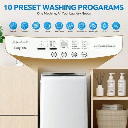 Mini Compact Washing Machine – Portable 7.7 Lbs (1.06 Cu.Ft) Capacity, Top Load Washer For Small Apartments, Dorms, RVs – Space Saving, Energy Efficient Laundry Appliance