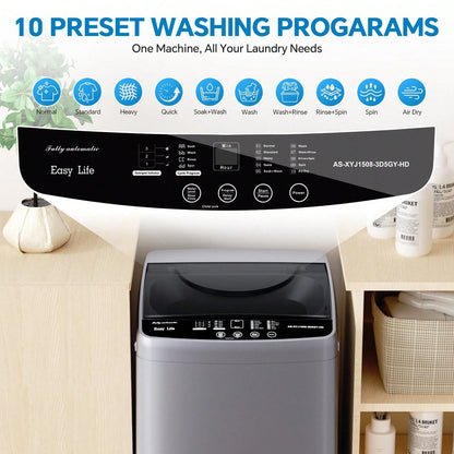 Mini Compact Washing Machine – Portable 7.7 Lbs (1.06 Cu.Ft) Capacity, Top Load Washer For Small Apartments, Dorms, RVs – Space Saving, Energy Efficient Laundry Appliance