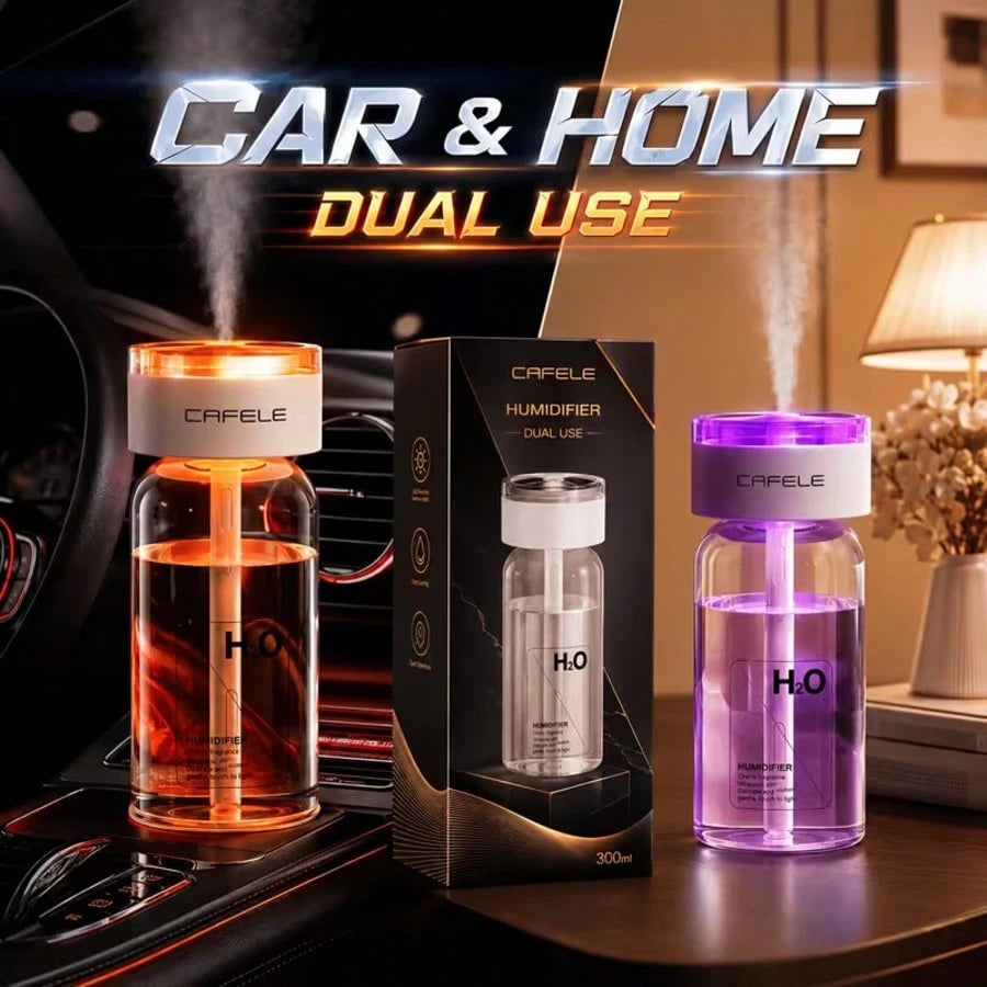 Mini Humidifier For Home And Car Use, USB Rechargeable, Portable Cool Mist Diffuser, 3 Spray Modes, 7-Color Changing LED Night Light, Silent Ultrasonic Humidifier, Perfect For Bedrooms, Living Rooms