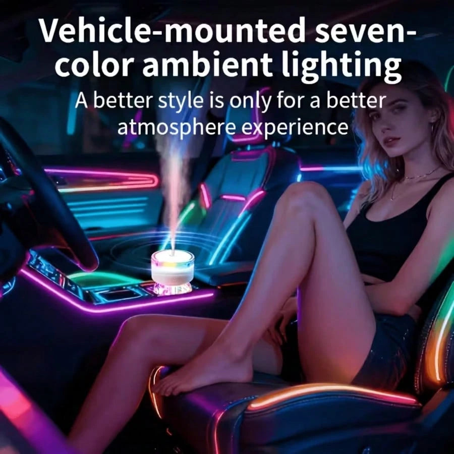 Mini Humidifier For Home And Car Use, USB Rechargeable, Portable Cool Mist Diffuser, 3 Spray Modes, 7-Color Changing LED Night Light, Silent Ultrasonic Humidifier, Perfect For Bedrooms, Living Rooms