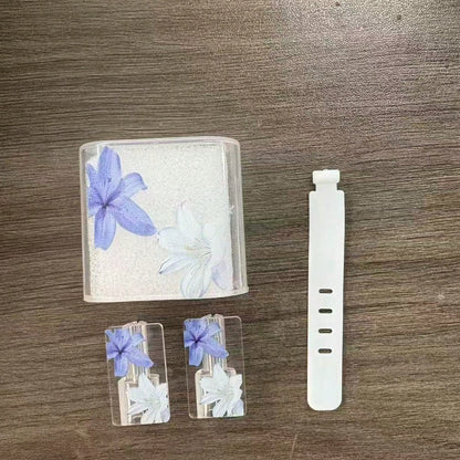 Minimalist Floral Apple Charger Bow Protective Case, Suitable For 20W 15 Charger Cable, 16 Pro Max Phone Data Cable, 13/14 Plus Protective Case, Anti-Bending And Anti-Cat Bite