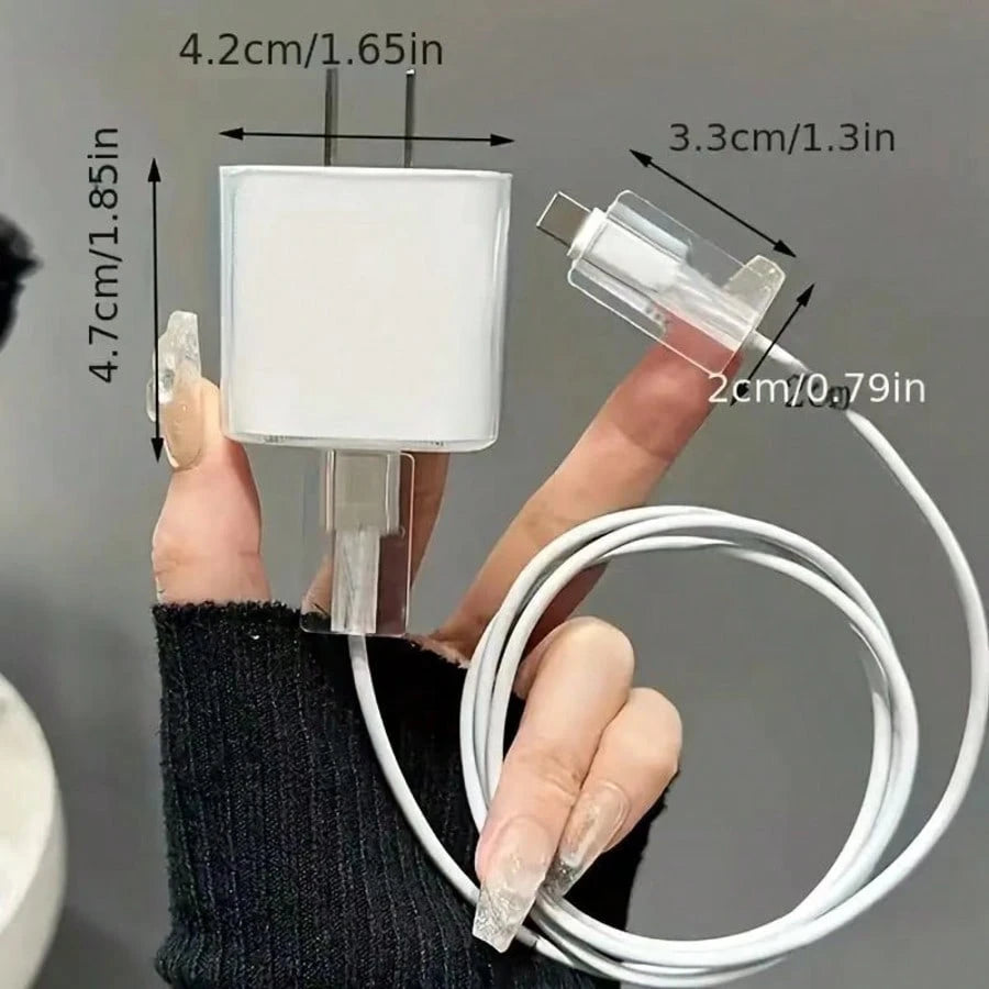 Minimalist Floral Apple Charger Bow Protective Case, Suitable For 20W 15 Charger Cable, 16 Pro Max Phone Data Cable, 13/14 Plus Protective Case, Anti-Bending And Anti-Cat Bite