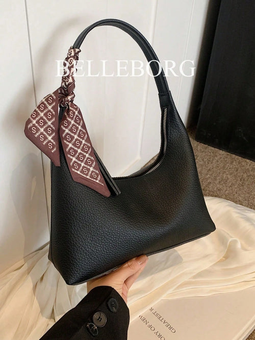 Minimalist Shoulder Underarm Bag For Women With Silk Scarf Gift