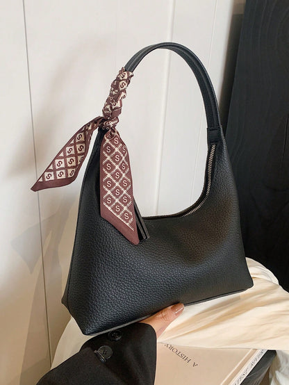 Minimalist Shoulder Underarm Bag For Women With Silk Scarf Gift