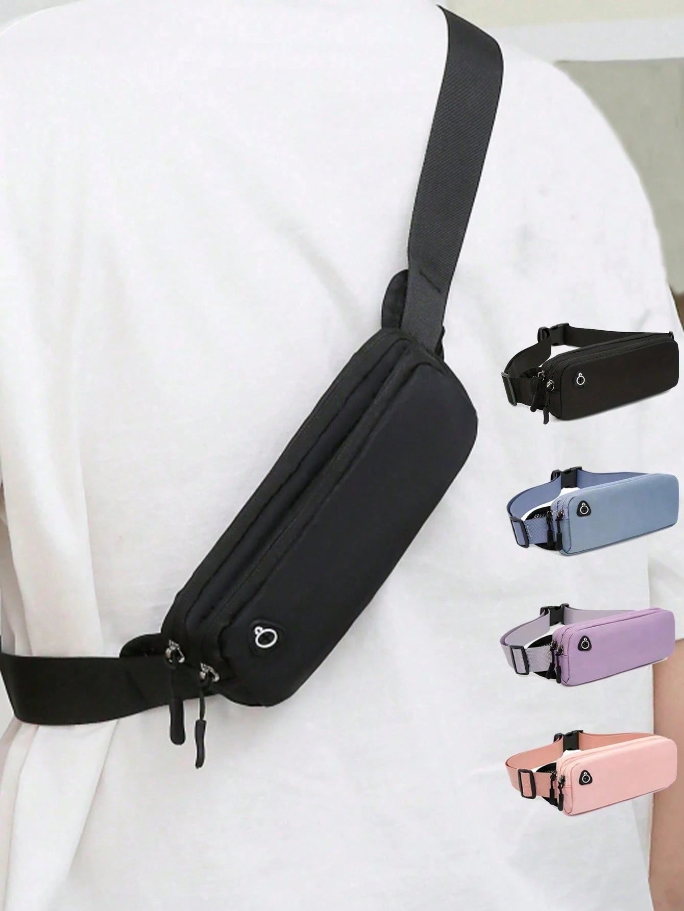 Minimalist Solid Color Mini Crossbody Waist Bag, High-End Texture, Compact Shoulder Bag, Casual Multi-Purpose Phone Pouch,City Bag,Y2k