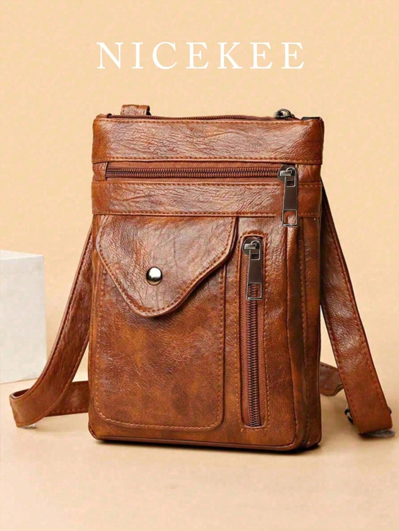 Minimalist Versatile Faux Leather Phone Bag, Fashionable Lightweight Shoulder Bag, Lightweight Fashion Mini Crossbody Bag