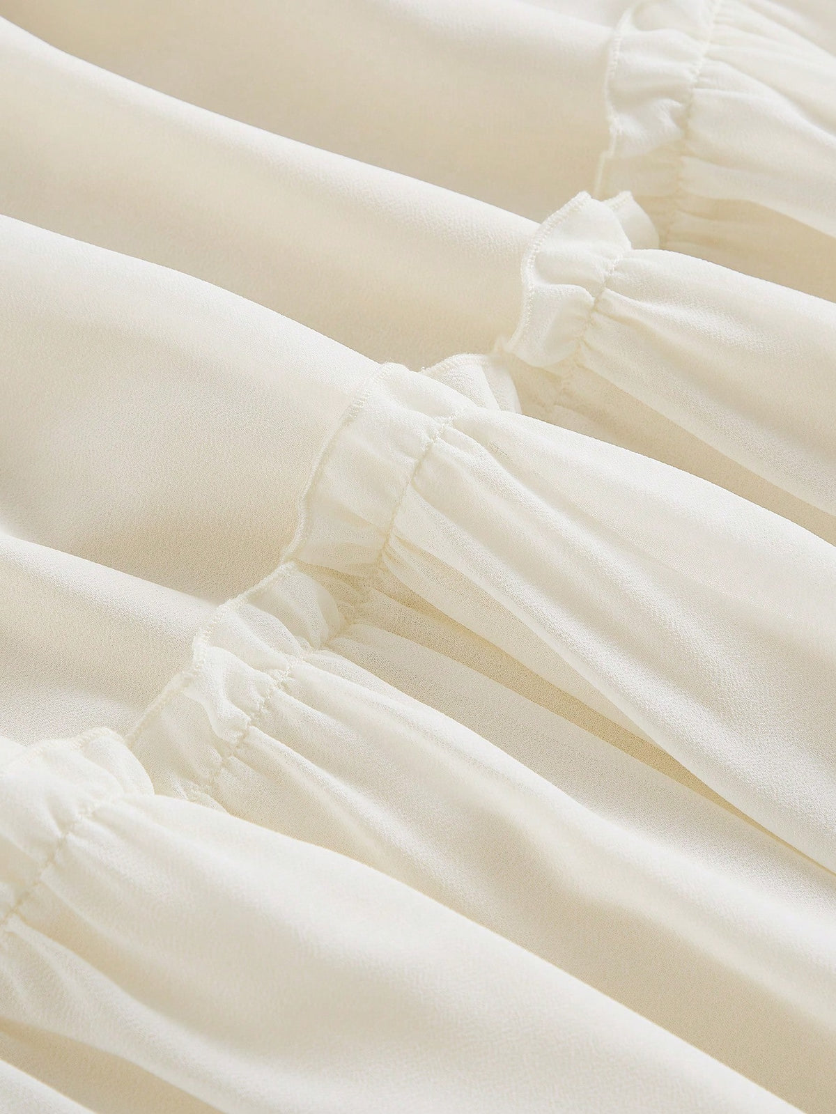MOD Solid Frill Trim Ruffle Hem Skirt