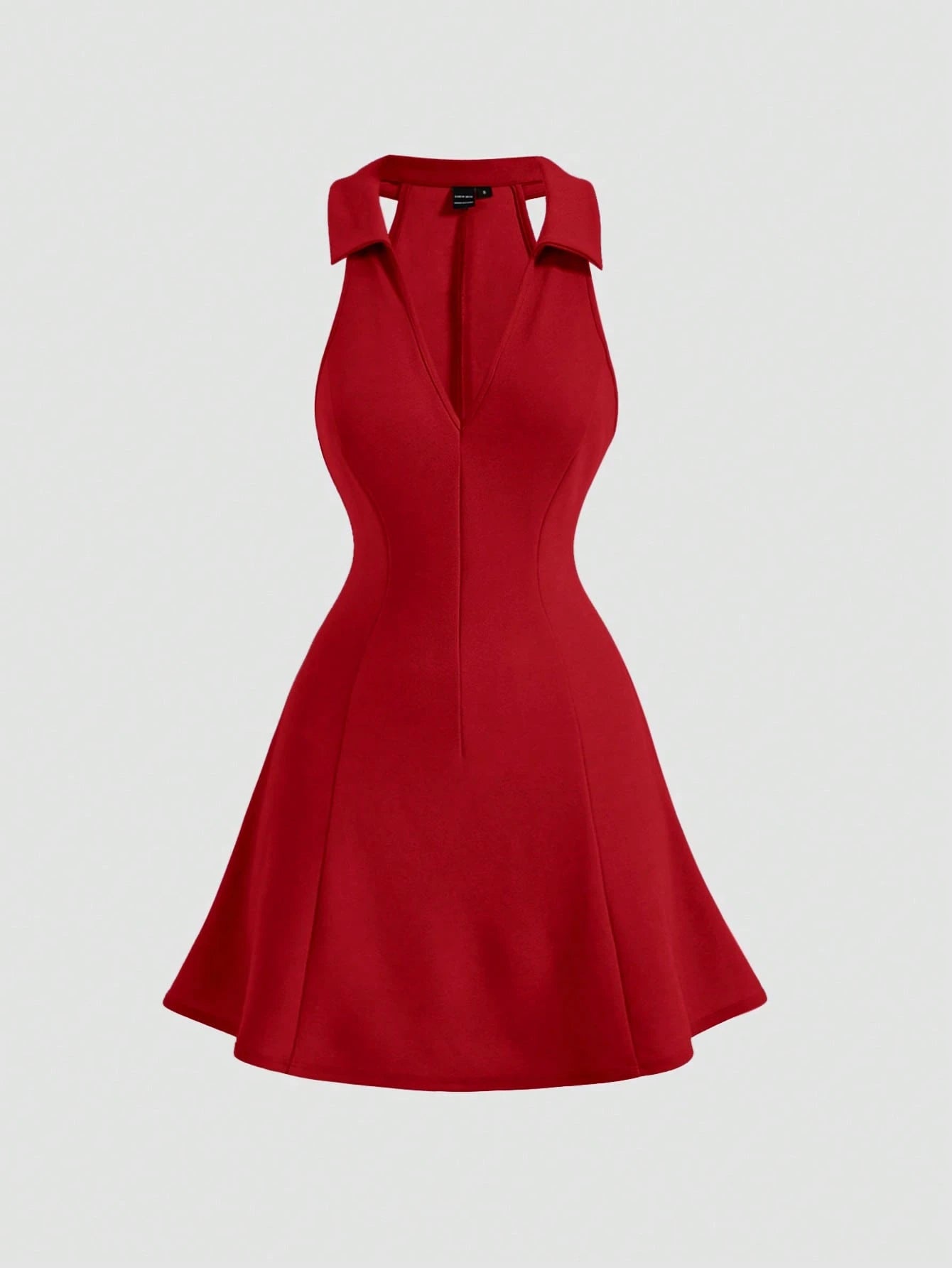 MOD Solid Halter Neck Dress