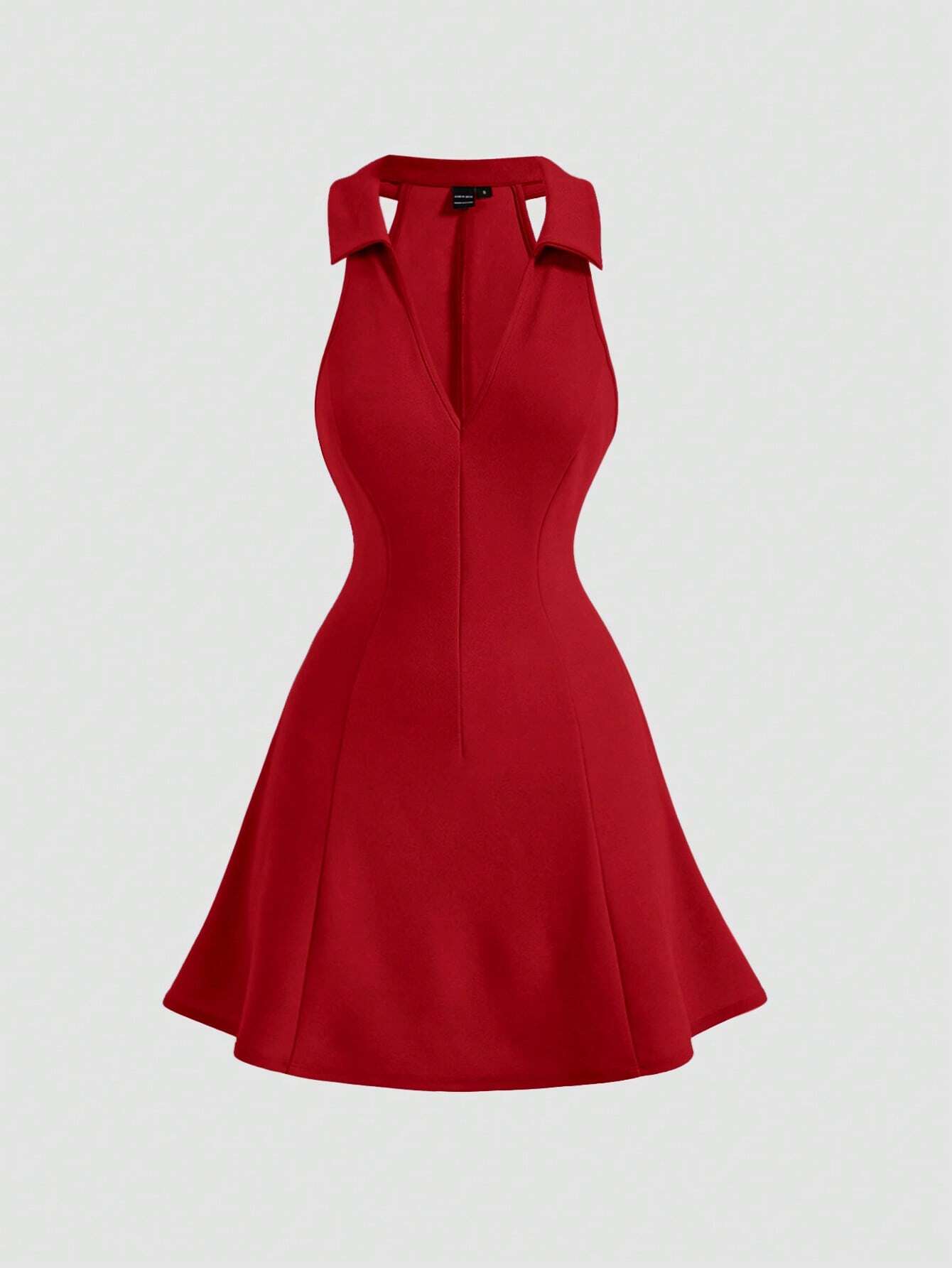 MOD Solid Halter Neck Dress