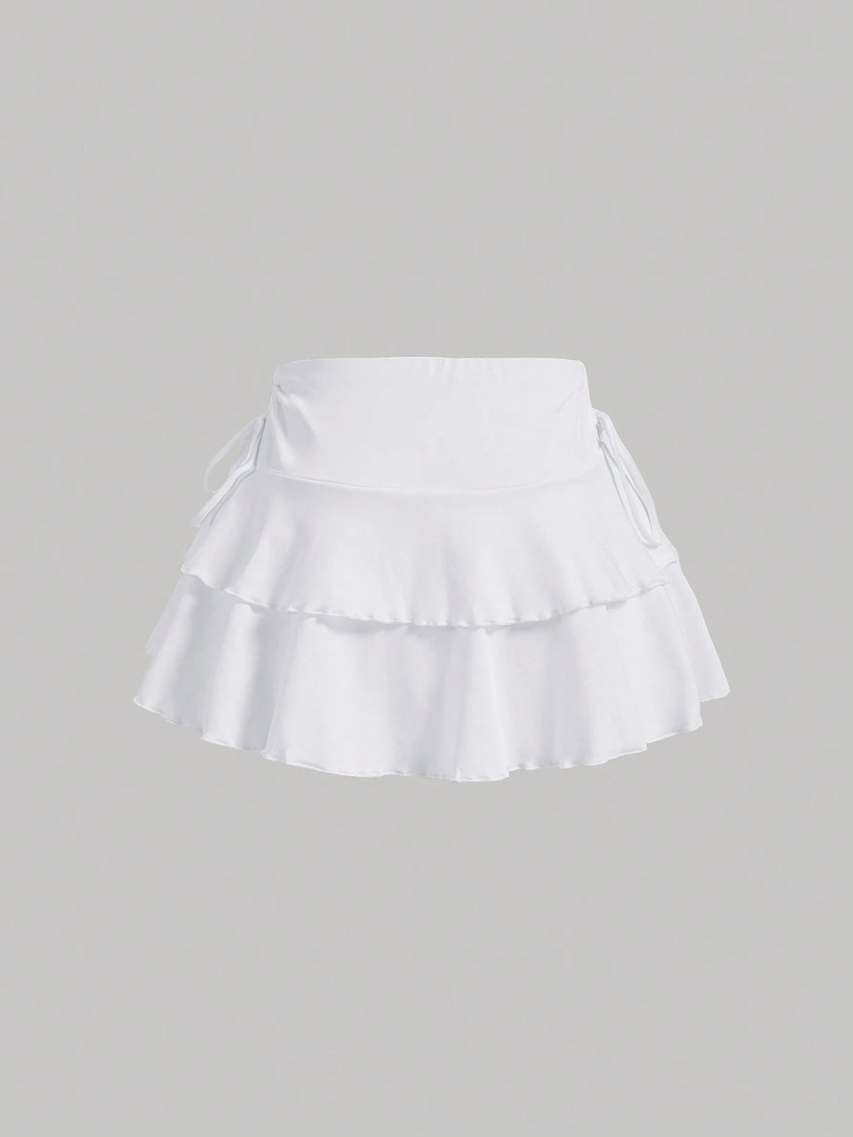 MOD Women's Solid Color Drawstring Pleated Waist Skirt