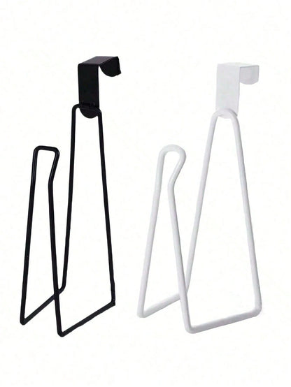 Modern Style Toilet Paper Holder- Durable Metal Hanging Toilet Paper Storage Rack- 3 Roll Capacity Bathroom Storage Shelf- Simple No-Installation Toilet Paper Holder