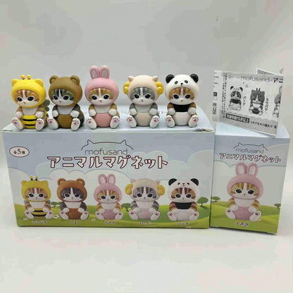mofusand 1pc Animal Hooded Cat Blind Box, Random Cute Style, Desktop Decoration & Multi-Functional Holiday Gift. (Random Style)