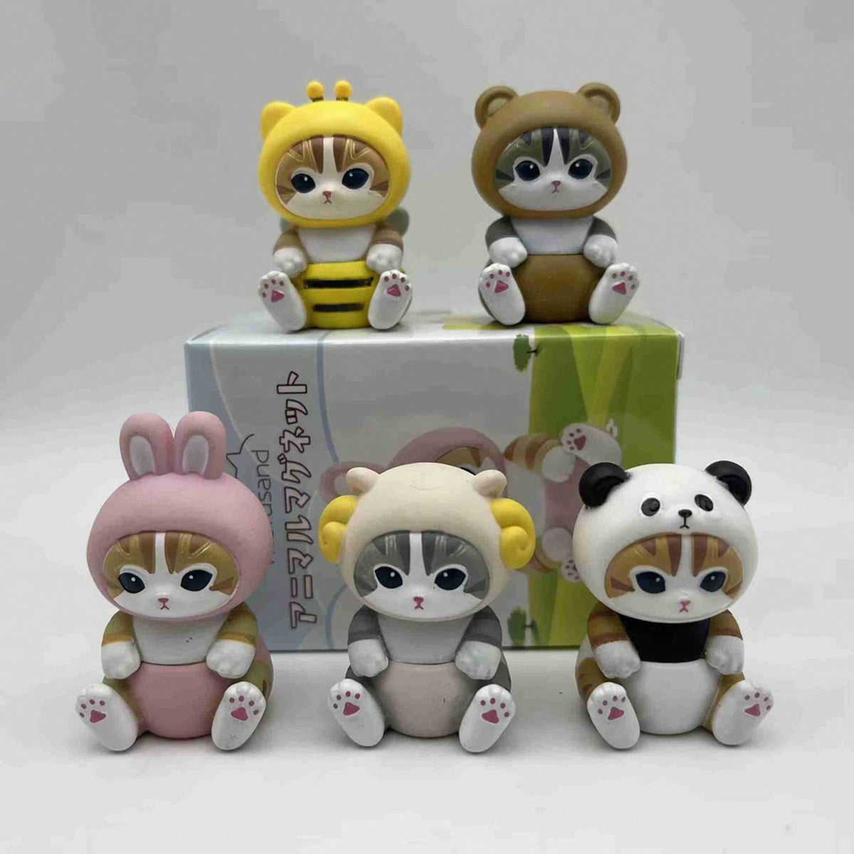 mofusand 1pc Animal Hooded Cat Blind Box, Random Cute Style, Desktop Decoration & Multi-Functional Holiday Gift. (Random Style)