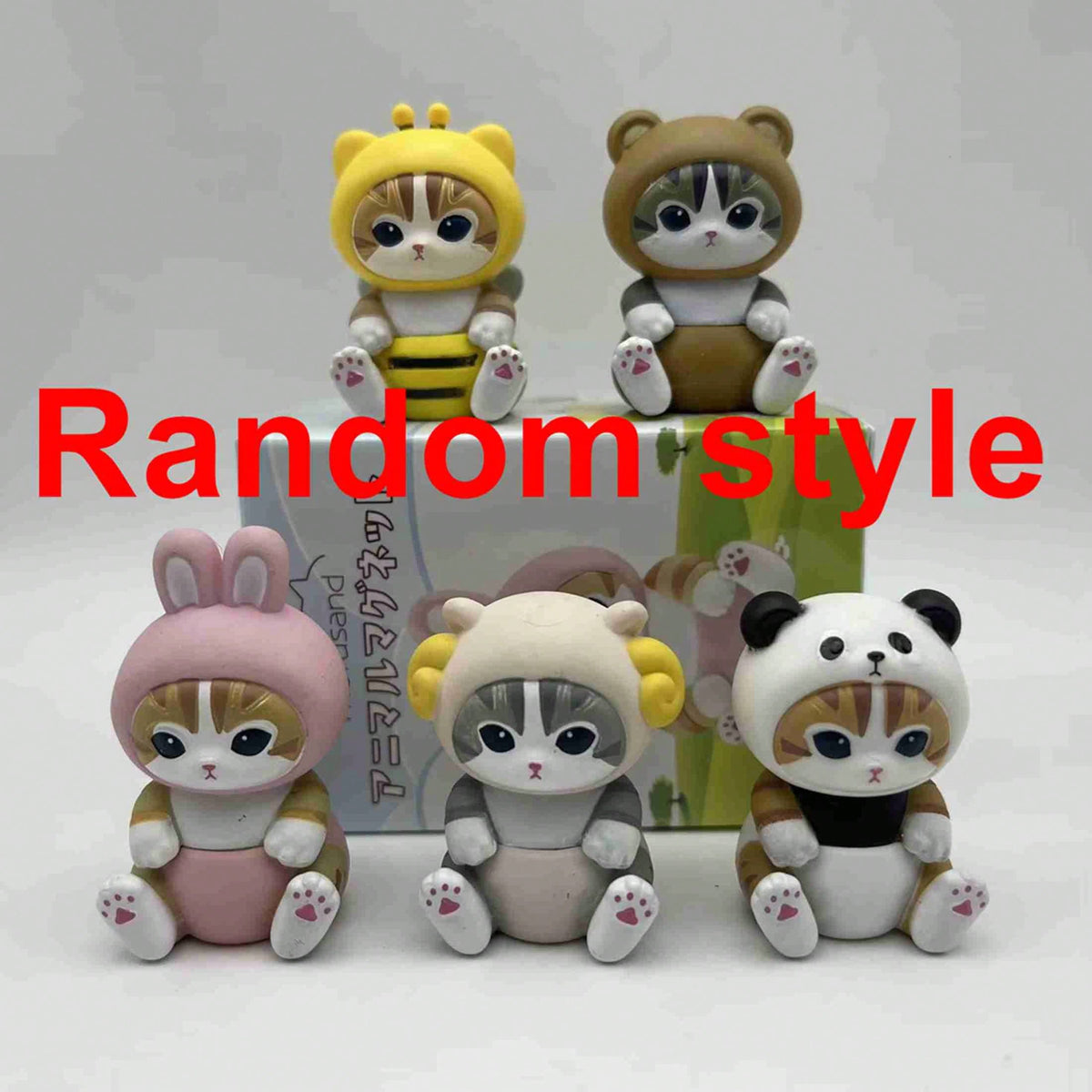 mofusand 1pc Animal Hooded Cat Blind Box, Random Cute Style, Desktop Decoration & Multi-Functional Holiday Gift. (Random Style)